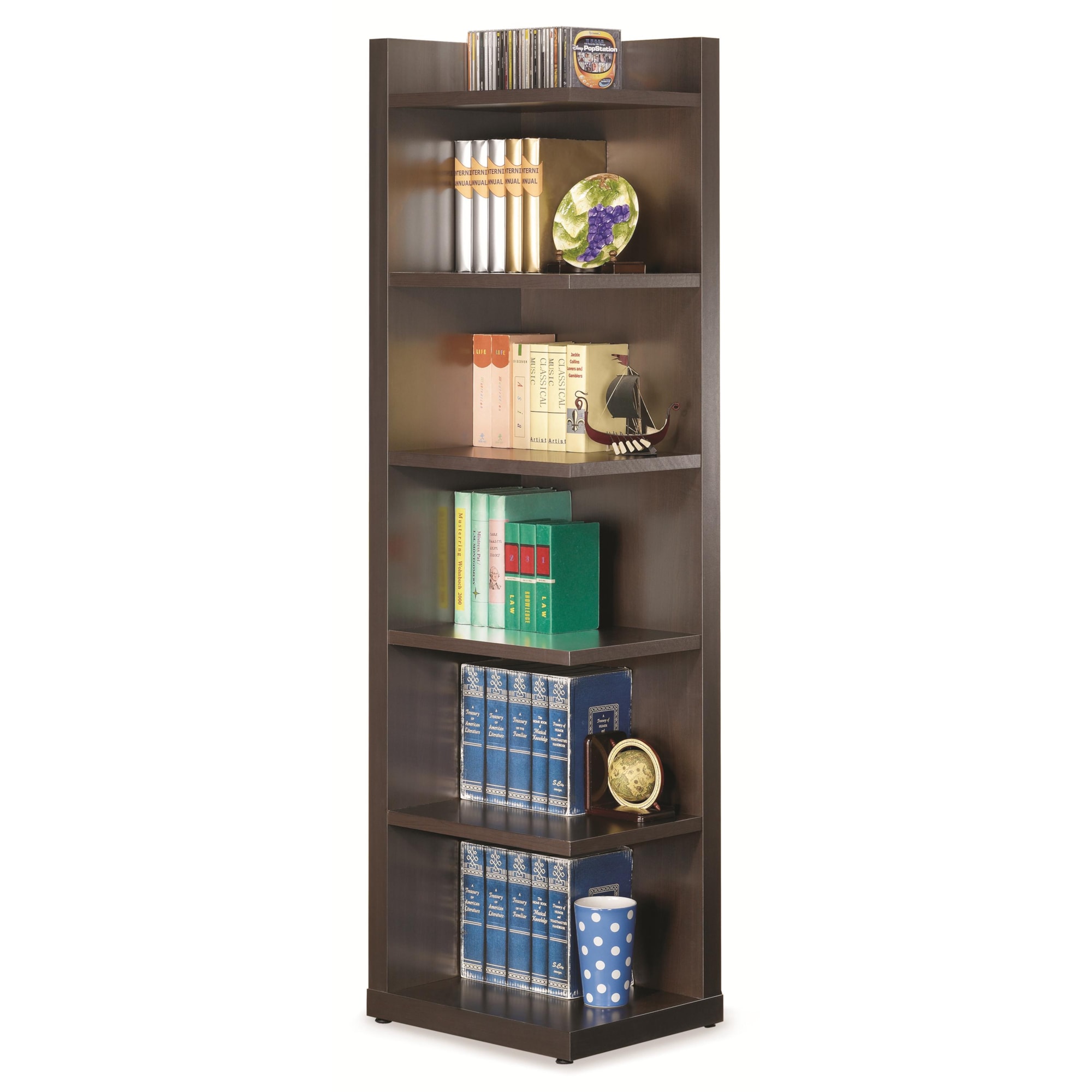 Coaster Bookcases 800270 Corner Bookcase with Open Side Value City